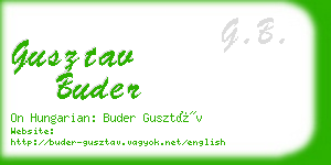 gusztav buder business card